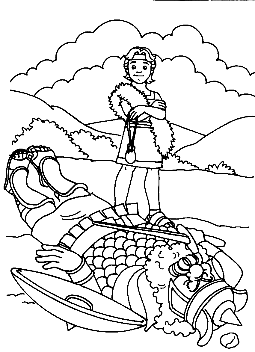 David and samuel coloring page