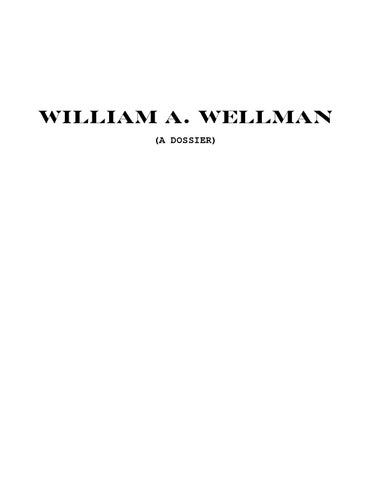 William a wellman a dossier by david phelps