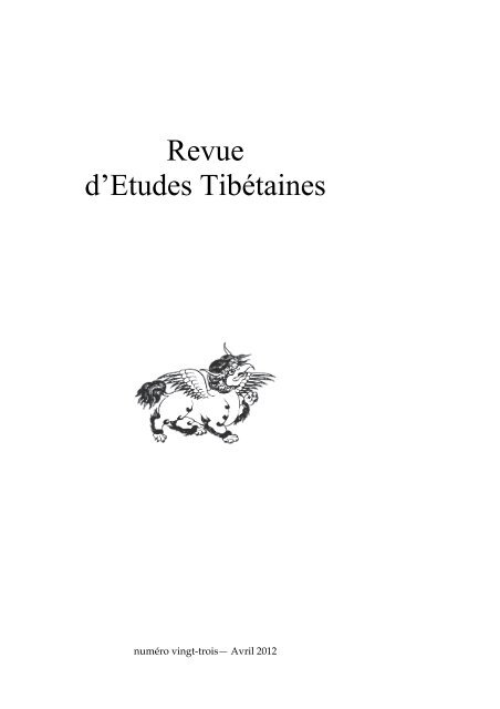 Revue detudes tibãtaines