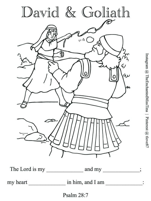 Creative picture of david and jonathan coloring page