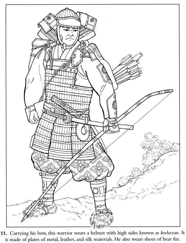 Coloring page japanese samurai inkspired musings japan poems culture paperdolls and vintage clip japanese vintage art coloring pages coloring book art