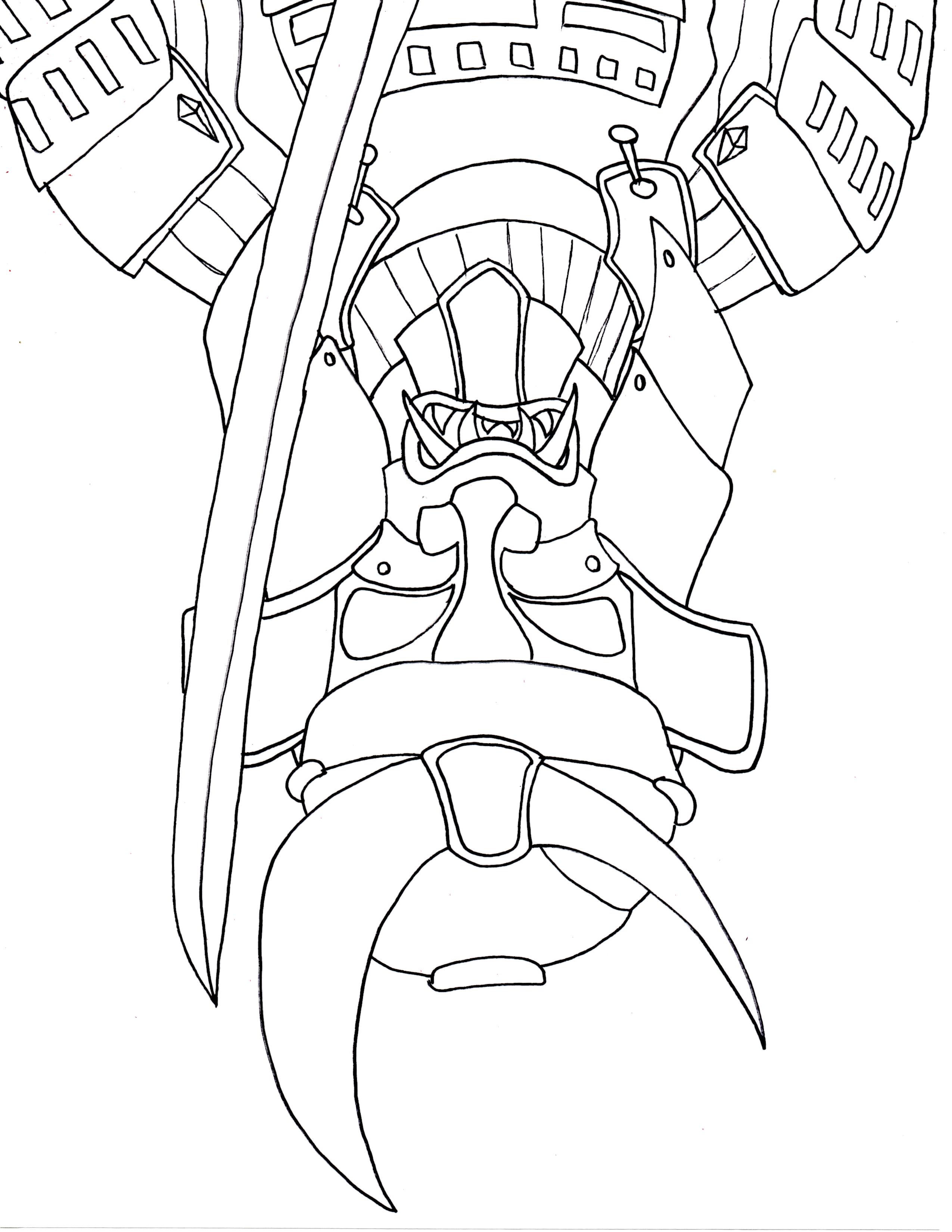 Samurai coloring page by fbombheart on