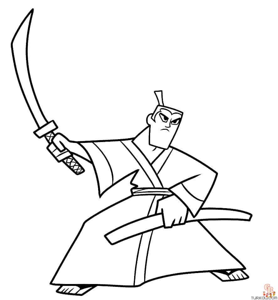 Samurai coloring pages