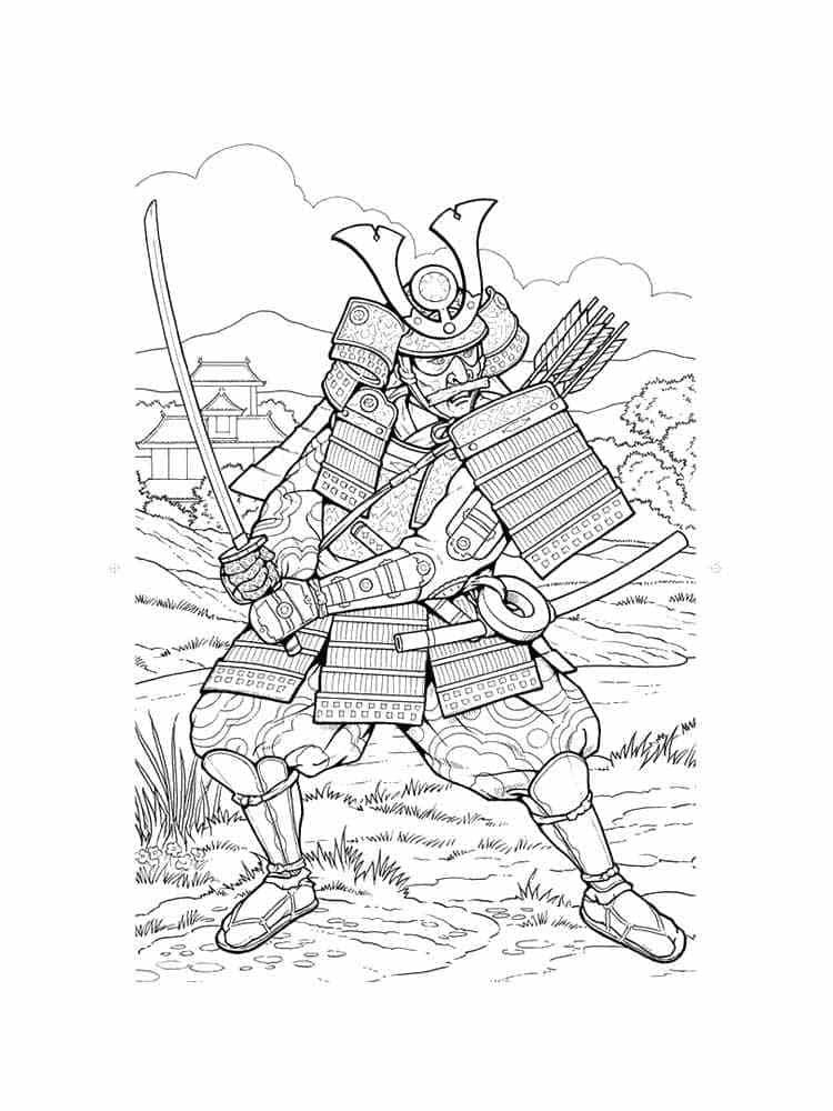 Samurai coloring pages printable for free download