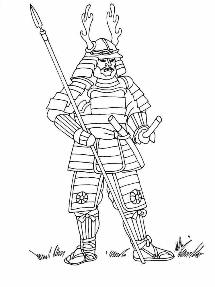 Samurai coloring pages printable for free download