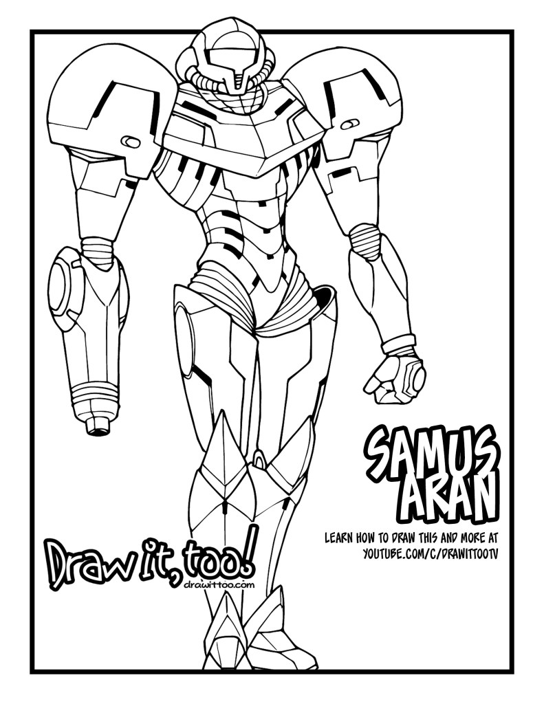 How to draw samus aran metroid drawing tutorial