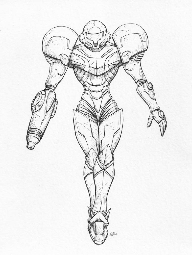 Samus aran lines by malimarthemage on