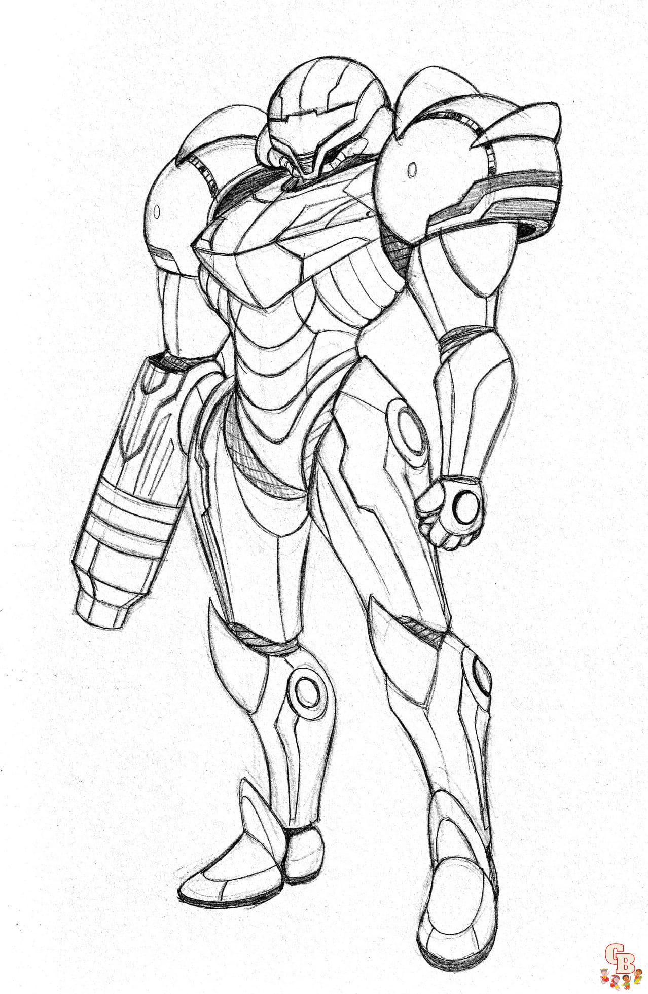 Printable samus coloring pages free for kids and adults
