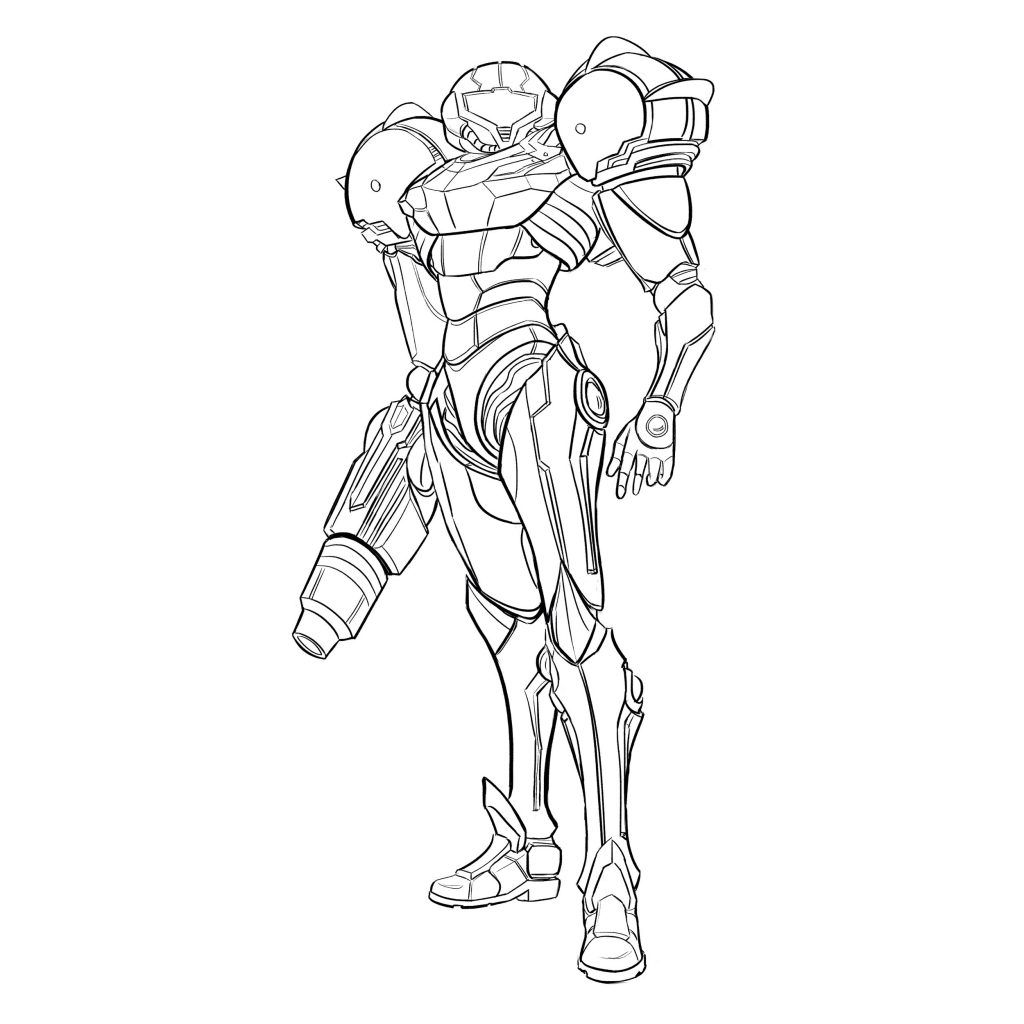 Learn to draw samus from metroid in easy steps