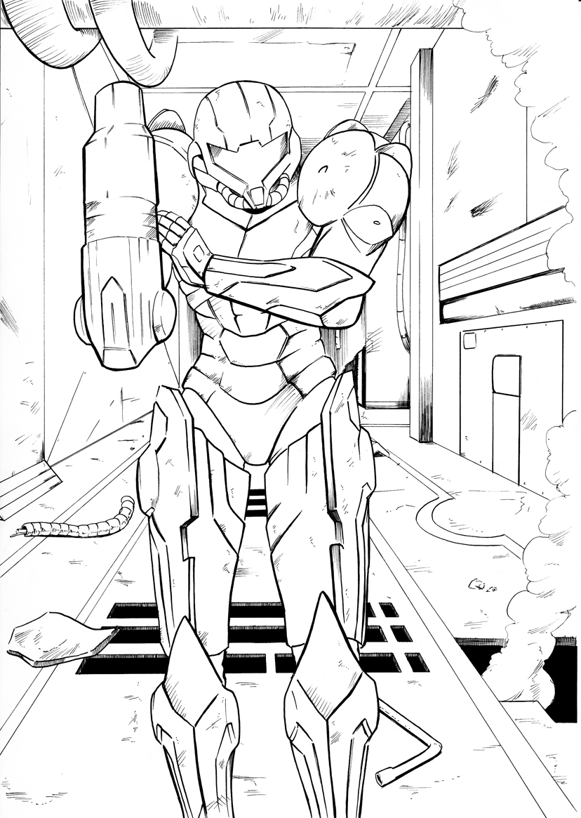 Metroid mission inks by jorgesantiagojr on