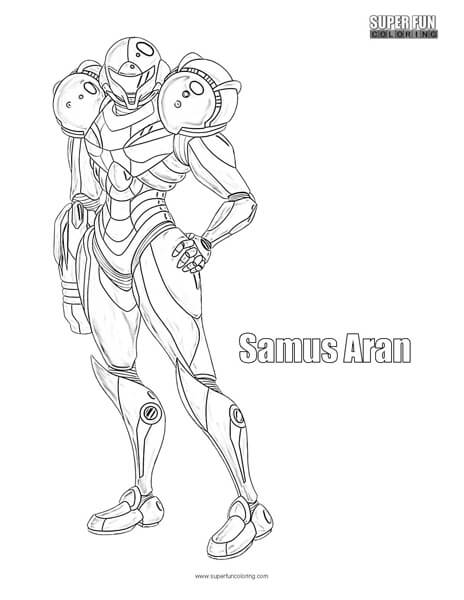 Samus aran coloring page