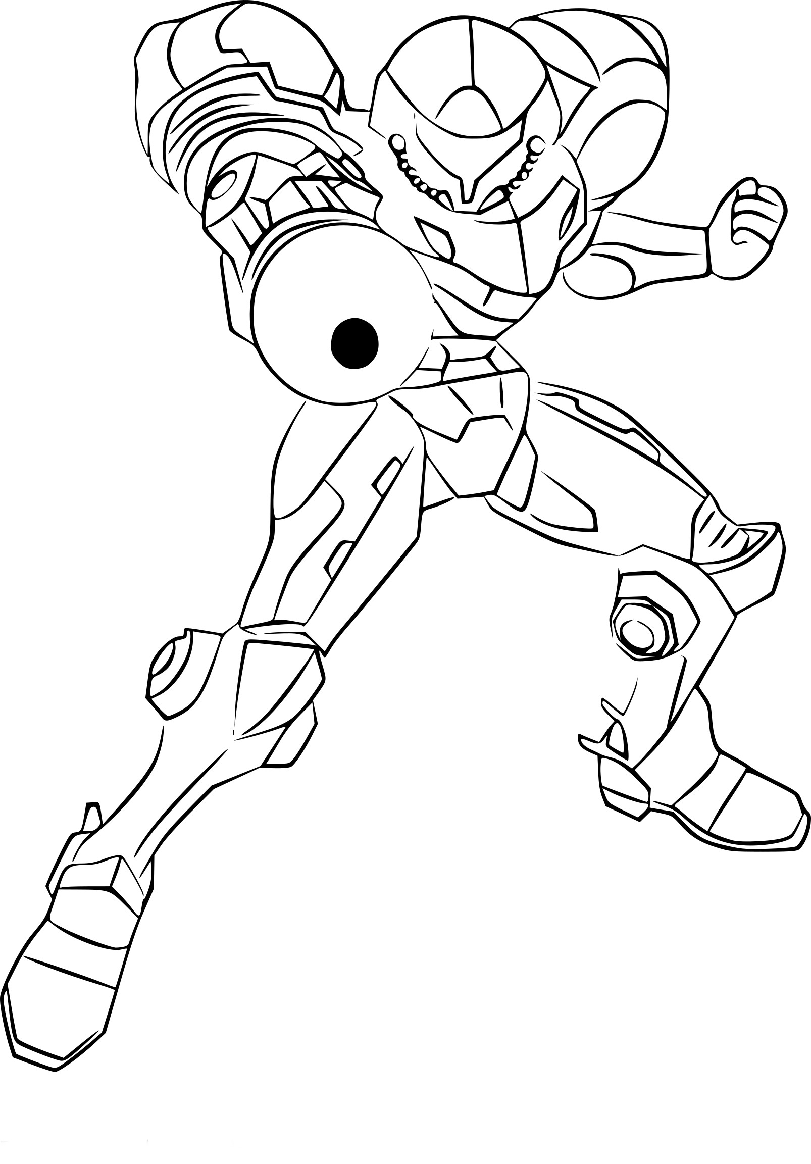 Samus super smash bros coloring page