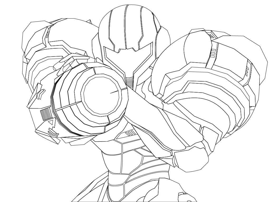 A samus drawing i did for an illustrator assignment drew over an existing photo and had to use only gradients rmetroid
