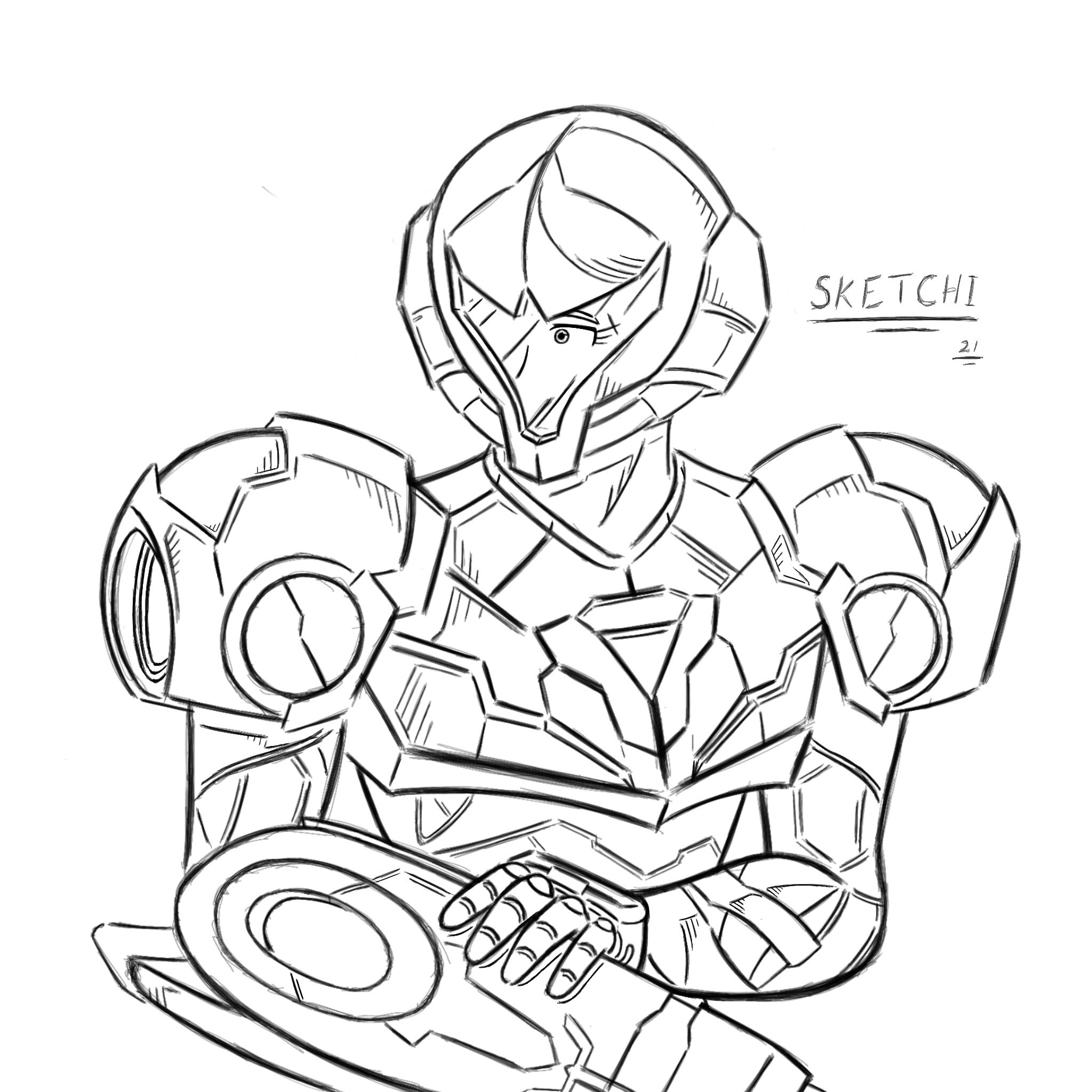 Sketchi on x samus aran metroid dread