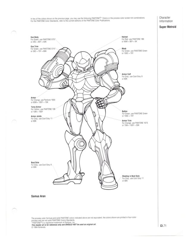 Nintendos official rules on what color mario must be samus nintendo characters samus aran