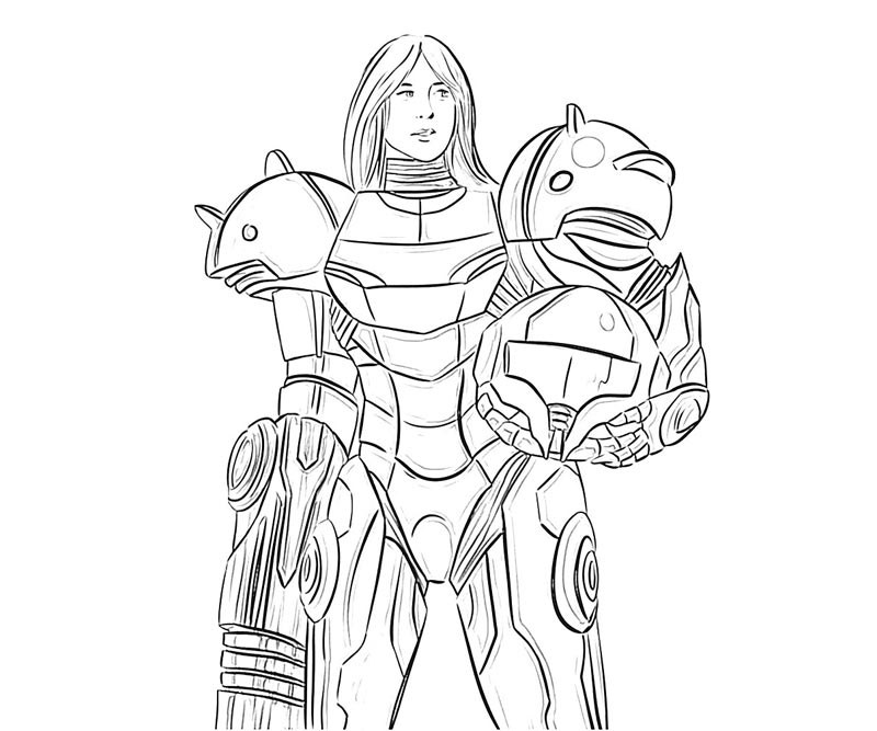 Samus aran coloring page