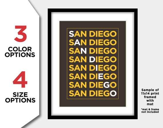 San diego padres photo poster baseball letter print fan picture x x x or x mlb