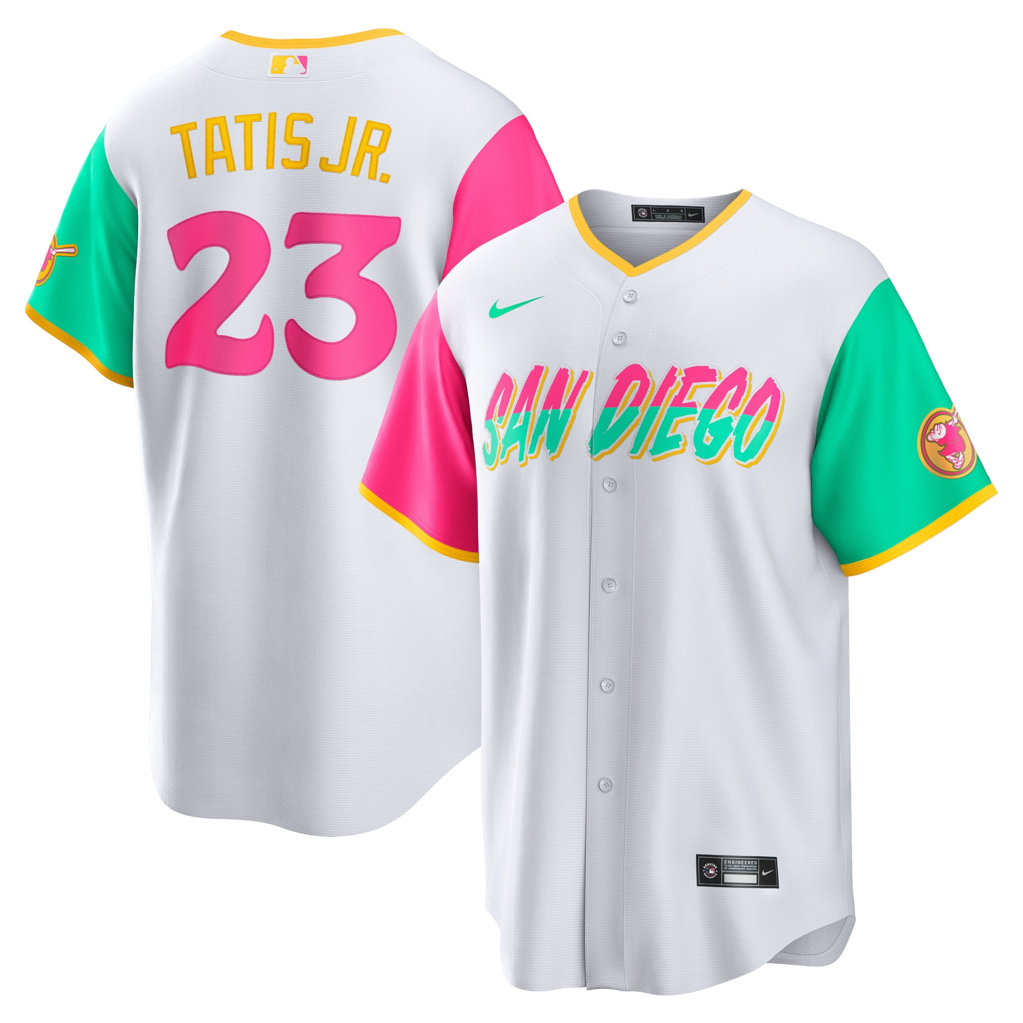 Mens nike fernando tatis jr white san diego padres city connect replica player jersey