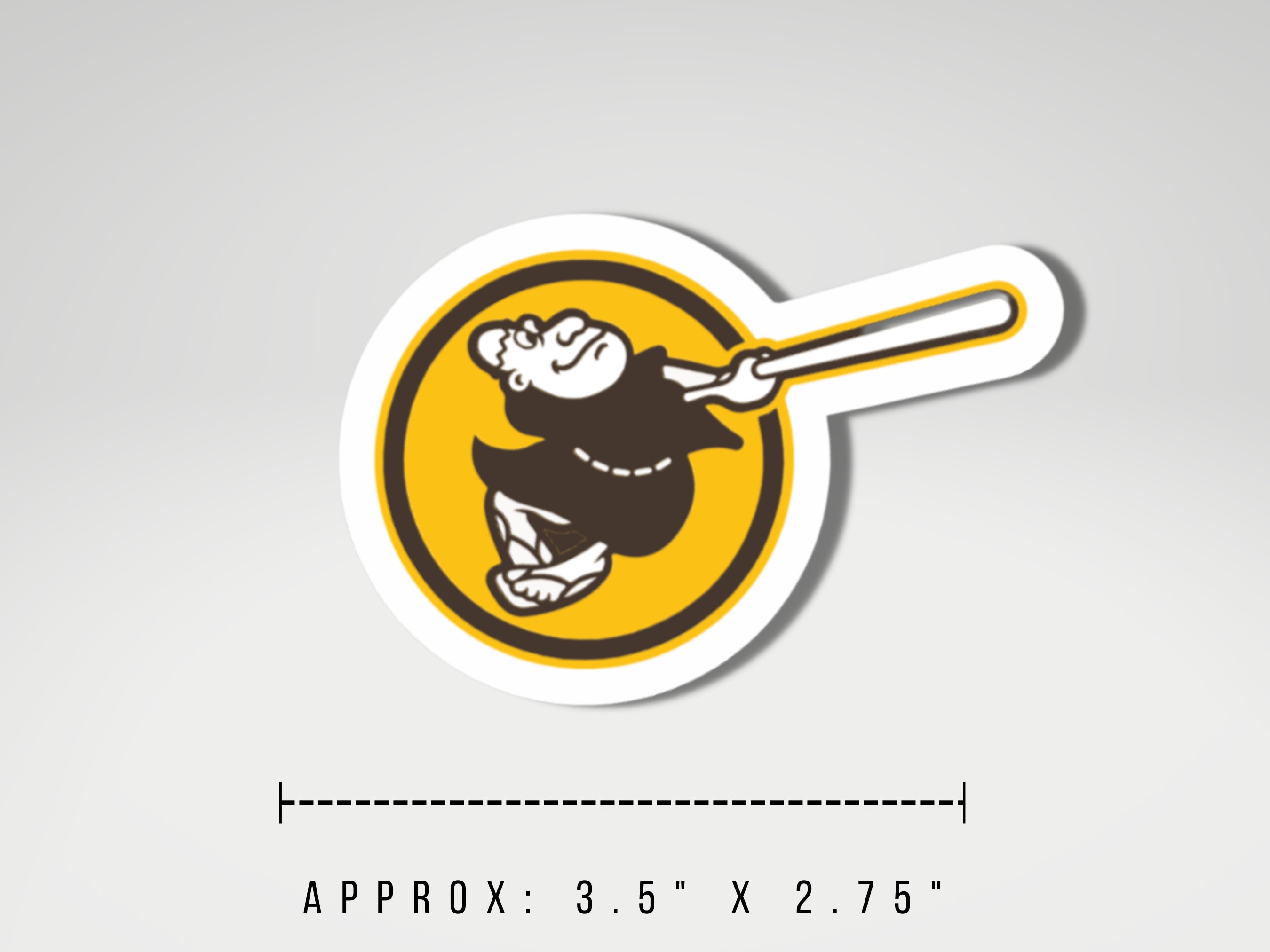 San diego sd brown and yellow swinging friar sticker