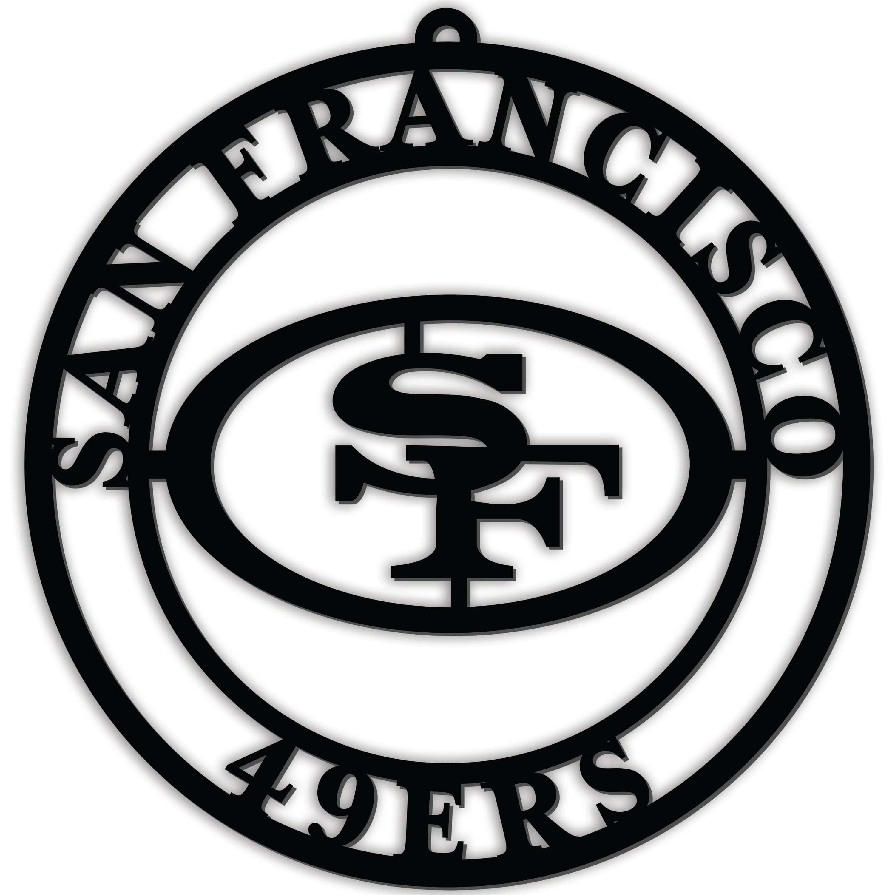 San francisco ers silhouette logo cutout circle â fan creations ga