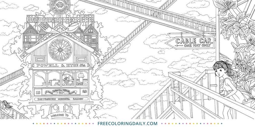 Free san francisco coloring page free coloring daily