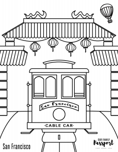 San francisco chinatown coloring page
