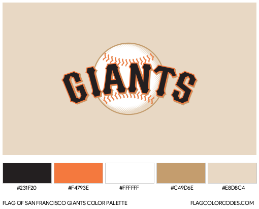 San francisco giants flag color codes
