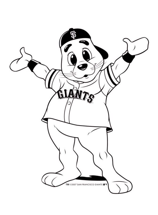 San francisco giants coloring pages free pdf