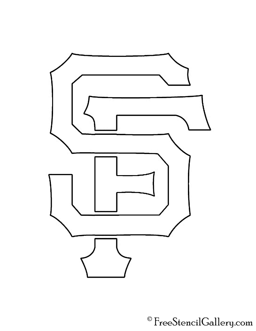 Mlb â san francisco giants logo stencil free stencil gallery