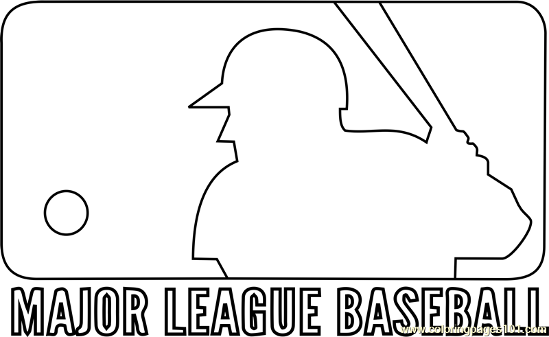 Mlb logo coloring page for kids
