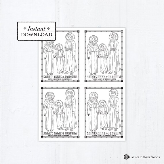Tarjetas de pãginas para colorear catãlicas santos ana y joaquãn santos catãlicos tarjetas de pãginas para colorear imprimibles tarjetas del dãa de los abuelos uso en el aula