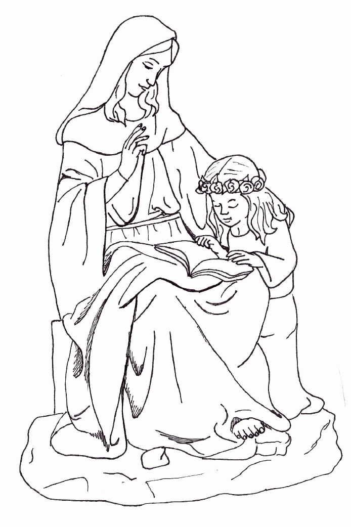 St anne coloring page catholic saint coloring coloring pages catholic coloring