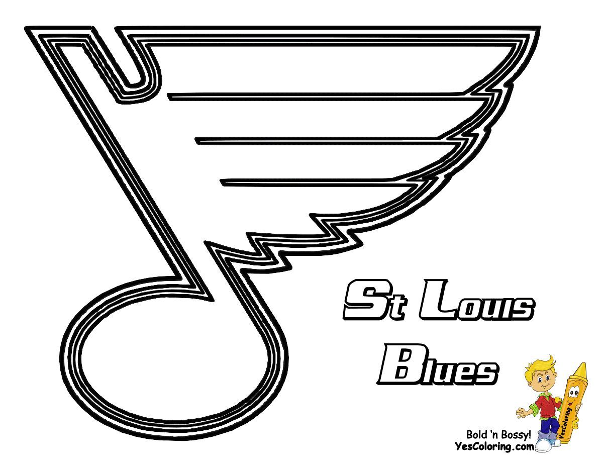 Print out this nhl playoffs hockey coloring book page st louis blues hot dog tell other coloring kids your eyâ coloring pages to print coloring pages blues