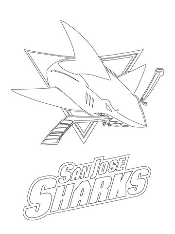San jose sharks logo coloring page free printable coloring pages