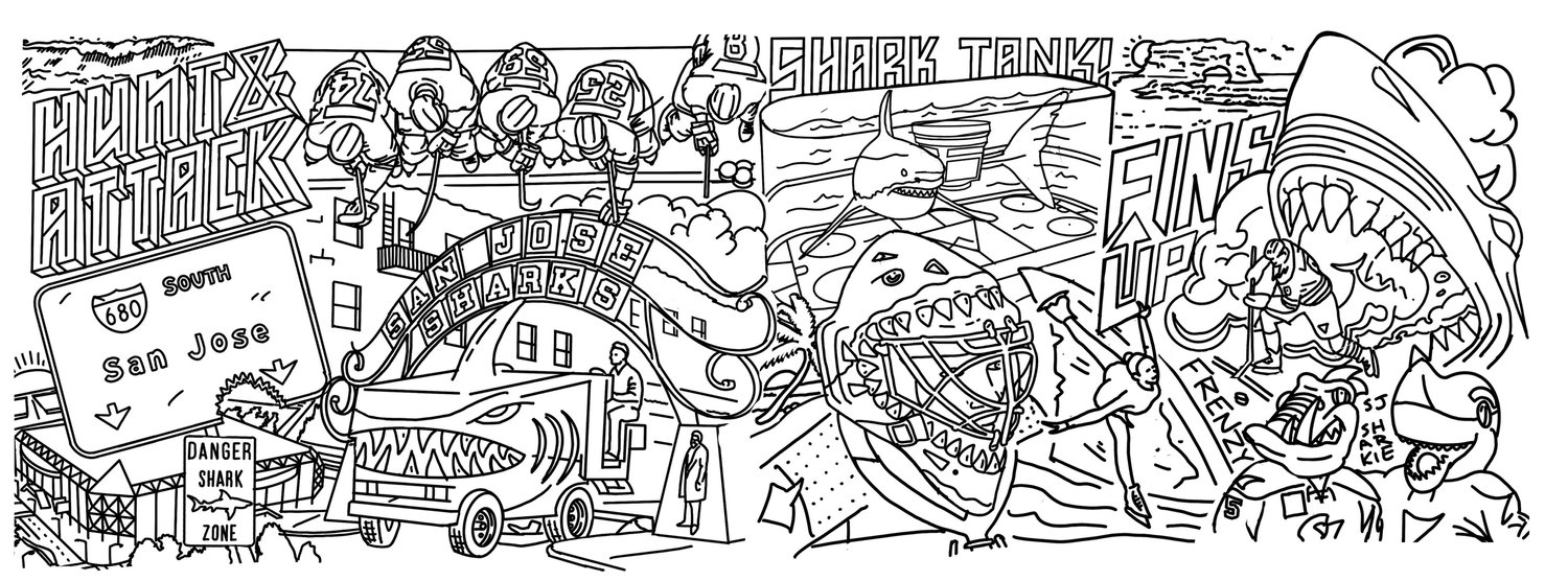 San jose shark illustration â earles