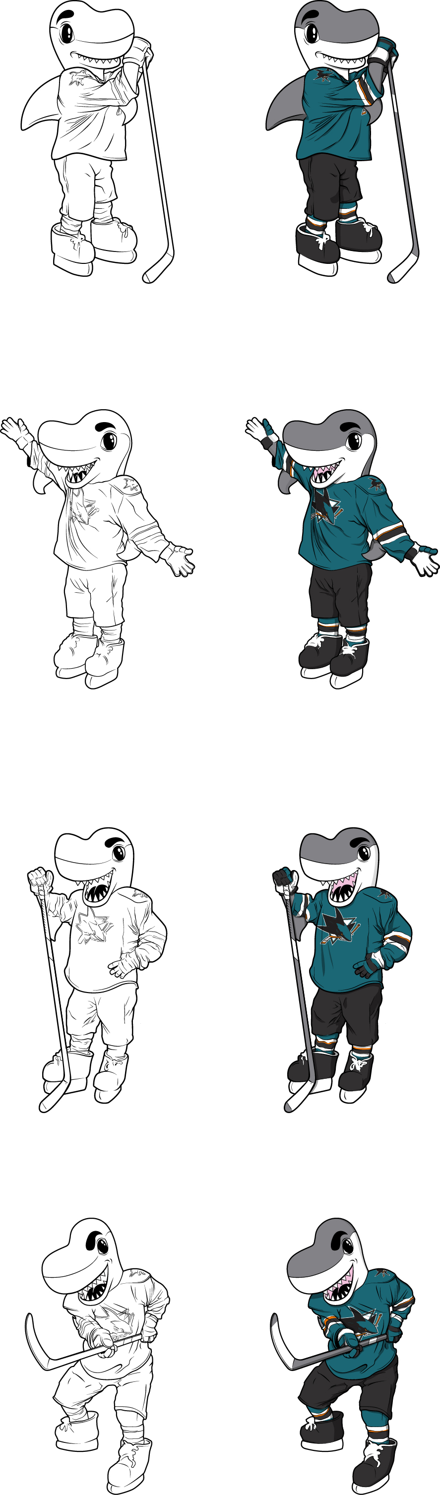 Sj sharkie illustrations