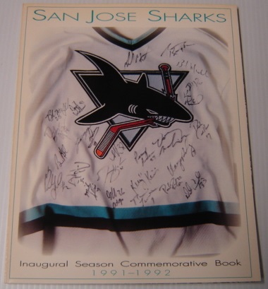 San jose sharks inaugural season commemorative book