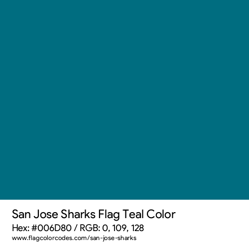 San jose sharks flag color codes