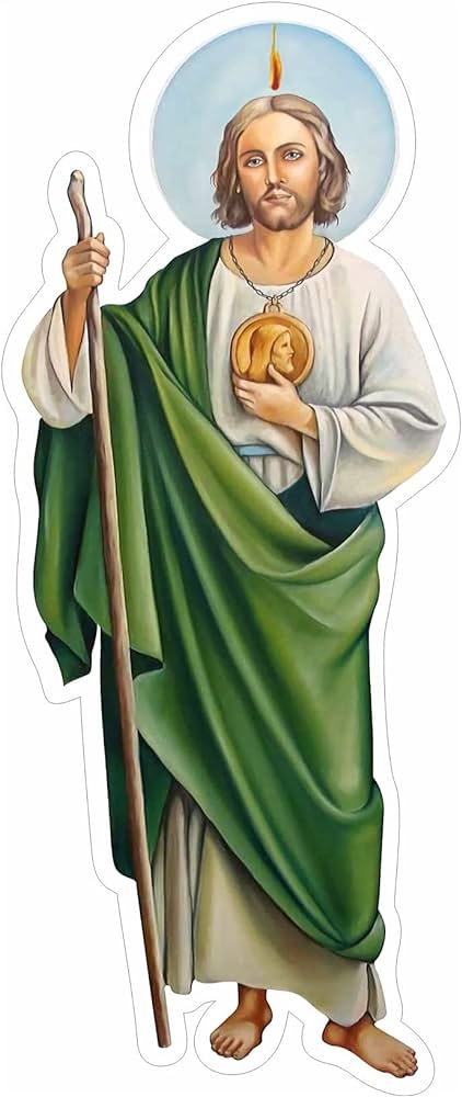 San judas tadeo juditas sticker choose your size saint jude thaddeus catholic stickers church decal vinyl inch tools home improvement