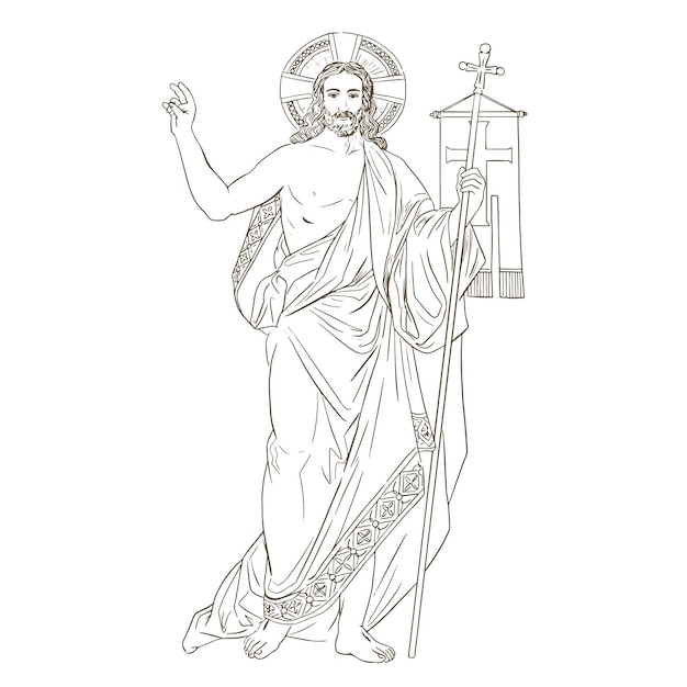 Premium vector the resurrection of jesus or the resurrection of christ