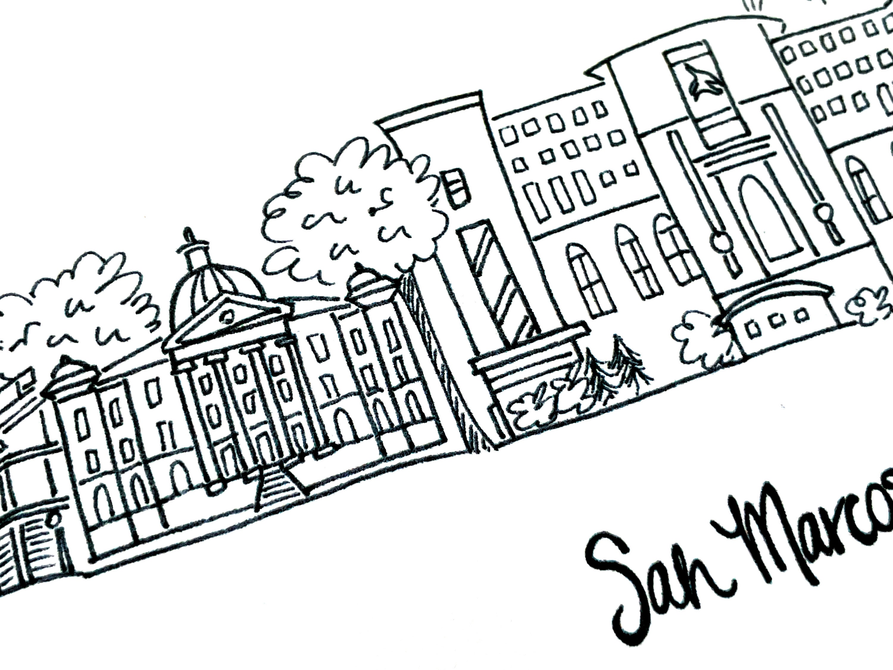 Buy san marcos tx art print texas online in india