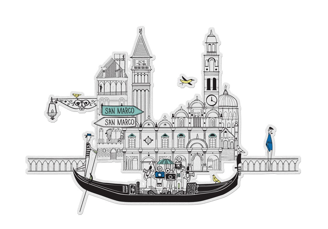 D cards to mount miniature souvenirs venice illustrations boscardin â
