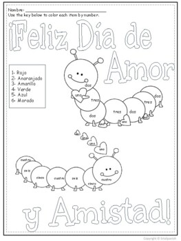 Spanish valentines day feliz dãa de amor y amistad coloring reviews