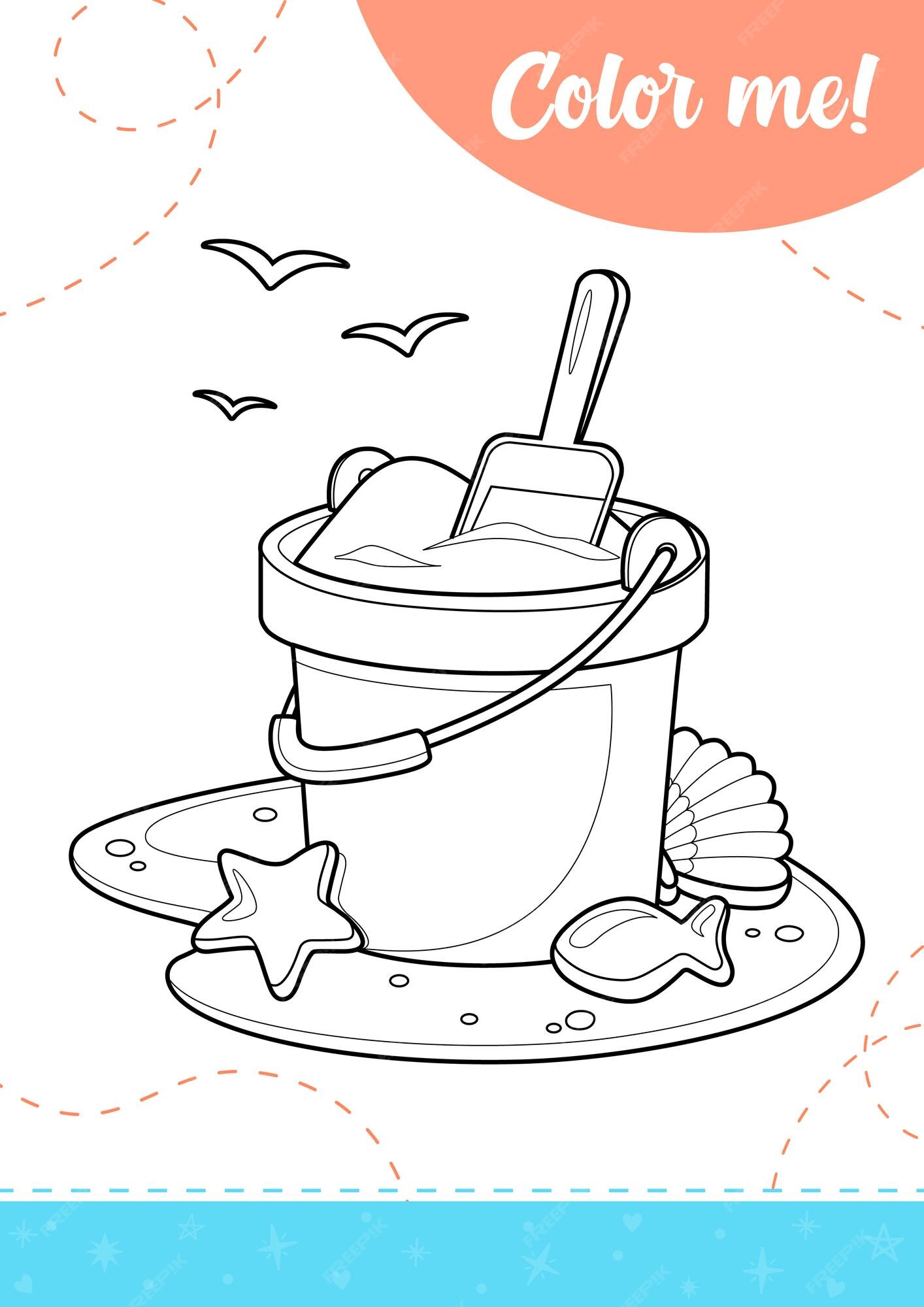 Premium vector coloring pagekids toys