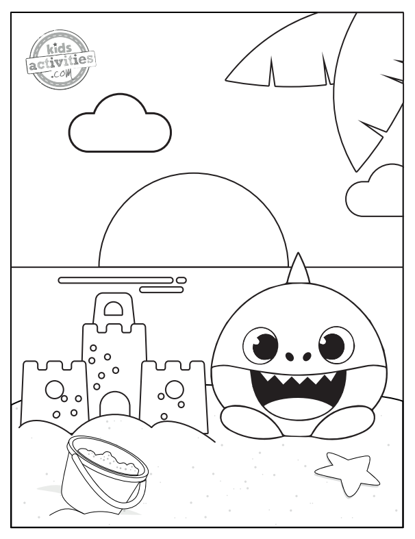 Free printable baby shark coloring pages kids activities blog