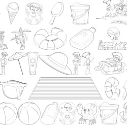Printable children making sand castle coloring page