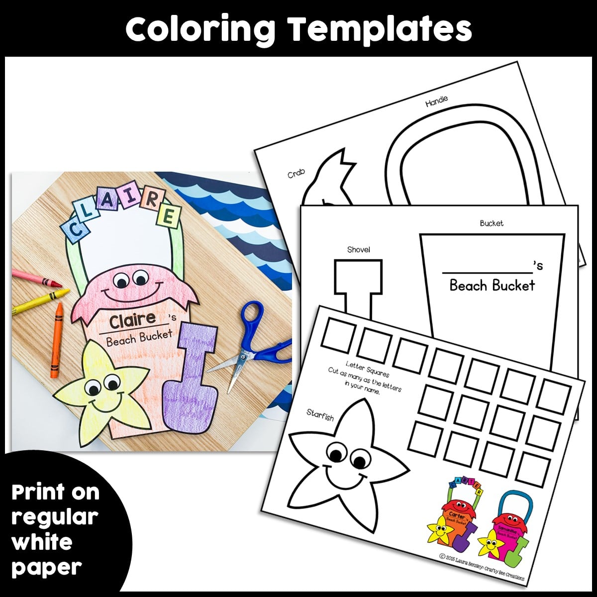Beach bucket craft activity