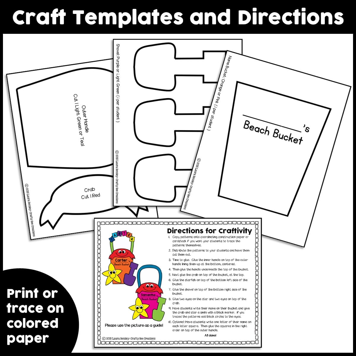 Beach bucket craft activity