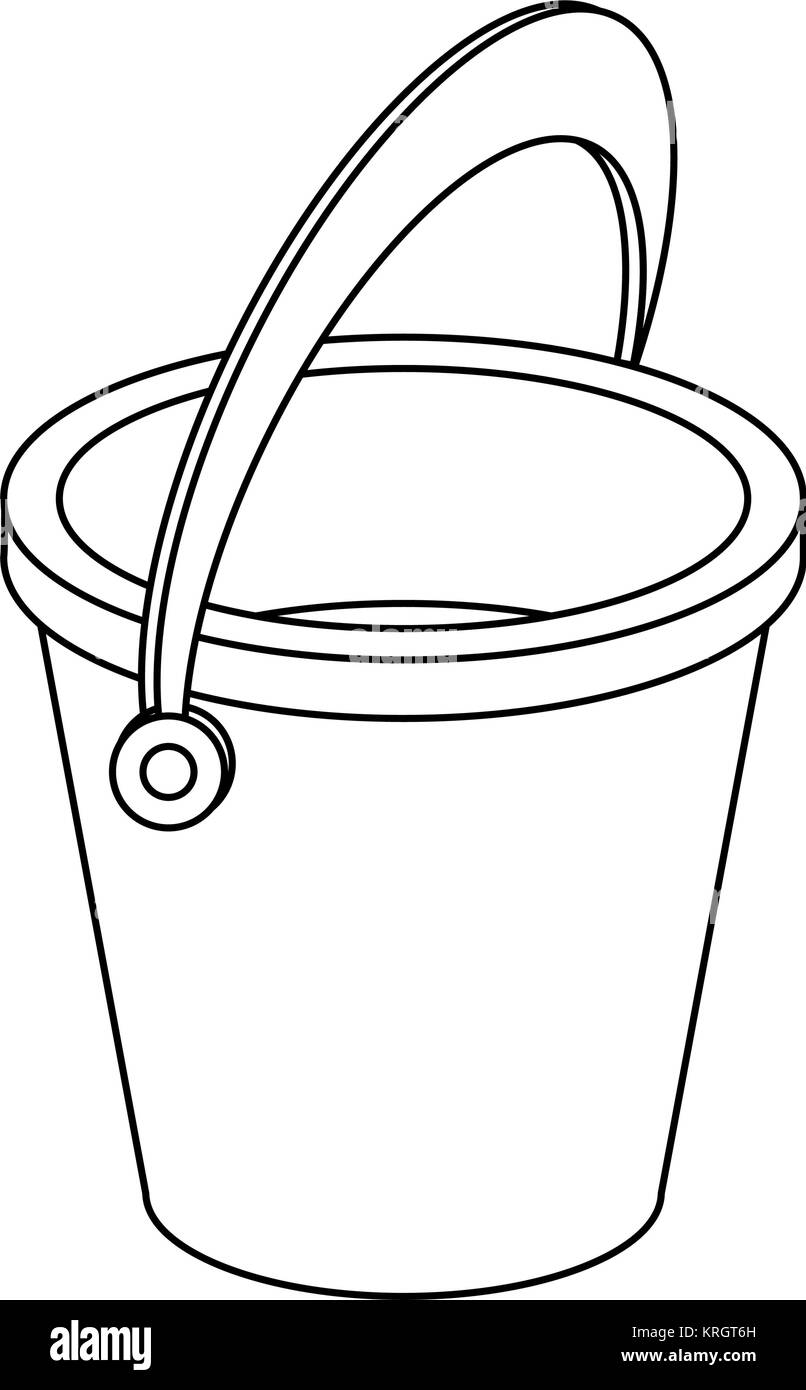 Sand bucket black and white stock photos images