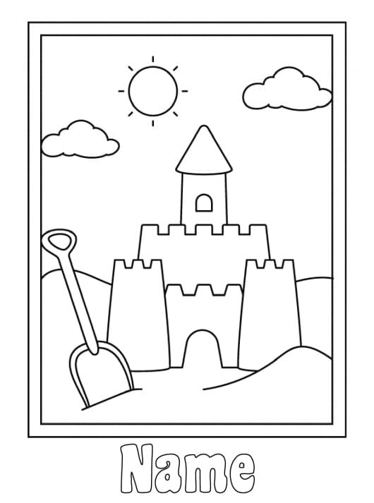 Sand castle coloring pages printable for free download